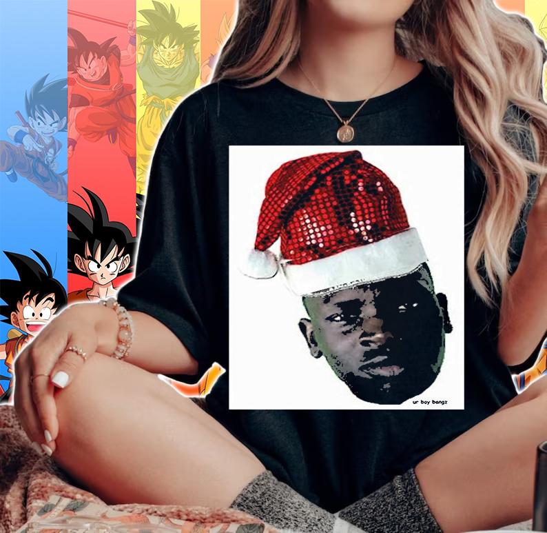 Ur Boy Bangz Santa Hat Christmas t-shirt woman shirt