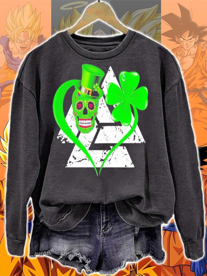 Valknut Skull Leprechaun St. Patrick's Day t-shirt sweatshirt