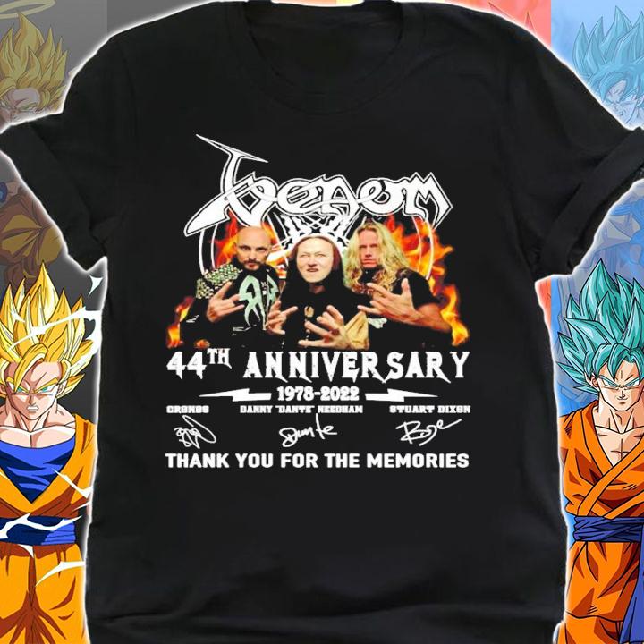 Venom band 44th anniversary 1978 2022 signatures t-shirt shirt