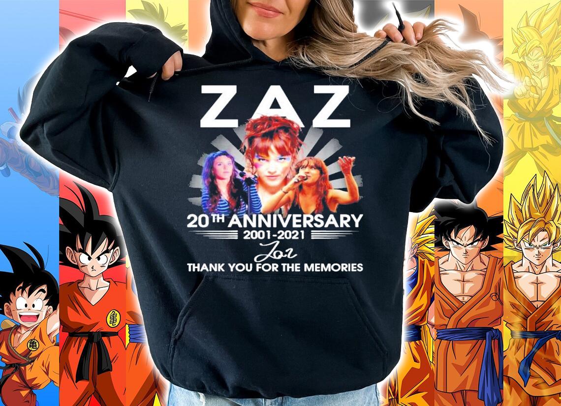 Zaz 20th Anniversary 2001 2021 Signature Thank You For The Memories t-shirt hoodie
