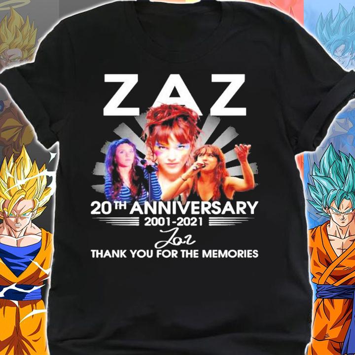 Zaz 20th Anniversary 2001 2021 Signature Thank You For The Memories t-shirt shirt