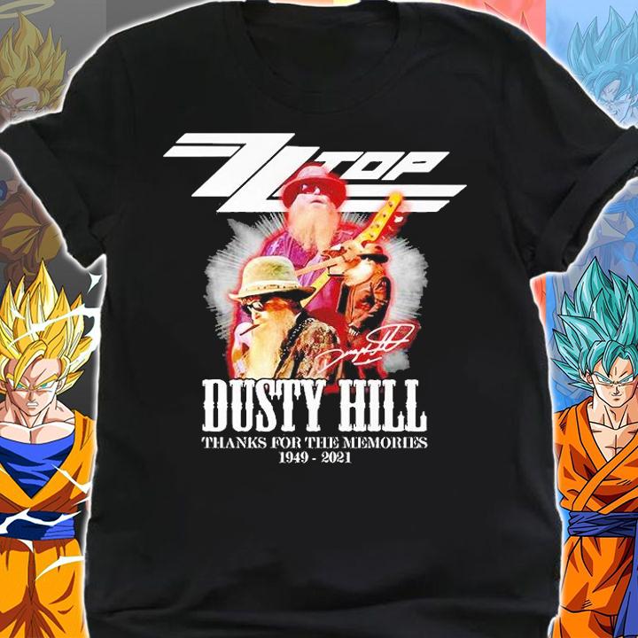 ZZ Top Dusty Hill thank you for the memories signature 1949-2021 t-shirt shirt