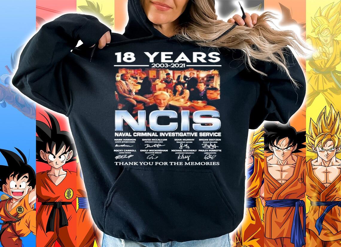 NCIS 18 years Naval Criminal Investigative Service signatures shirt hoodie