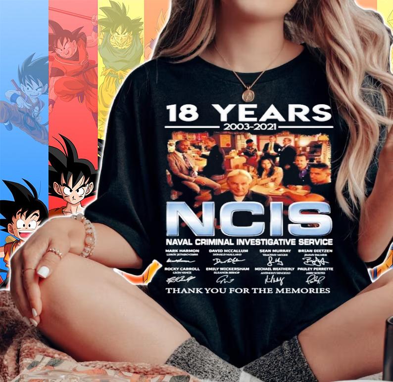 NCIS 18 years Naval Criminal Investigative Service signatures shirt woman shirt