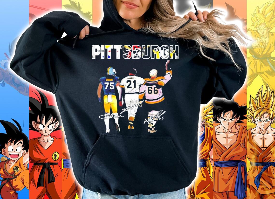 Pittsburgh Kevin Greene Roberto Clemente Mario Lemieux signature shirt hoodie