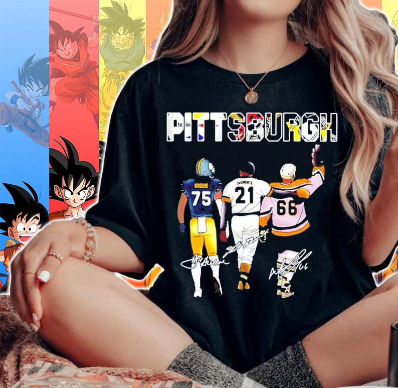 Pittsburgh Kevin Greene Roberto Clemente Mario Lemieux signature shirt woman shirt