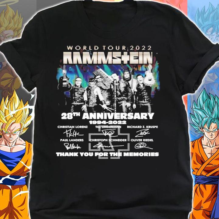 World tour 2022 Rammstein 28th anniversary 1994-2022 signatures shirt shirt
