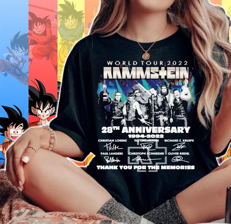 World tour 2022 Rammstein 28th anniversary 1994-2022 signatures shirt woman shirt
