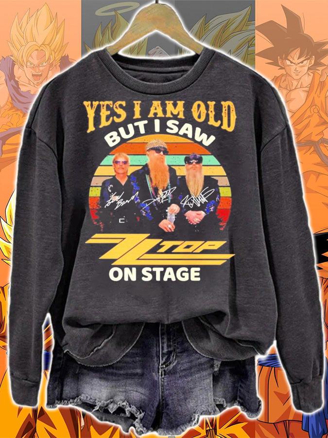 Yes I am old but I saw ZZ Top on stage vintage signature shirt sweatshirt