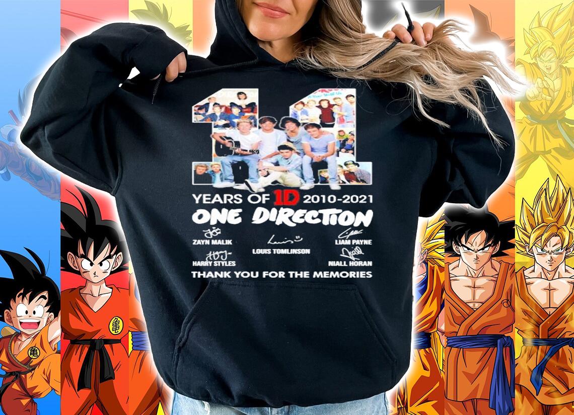 11 years of 1D 2010-2021 One Direction signatures shirt hoodie