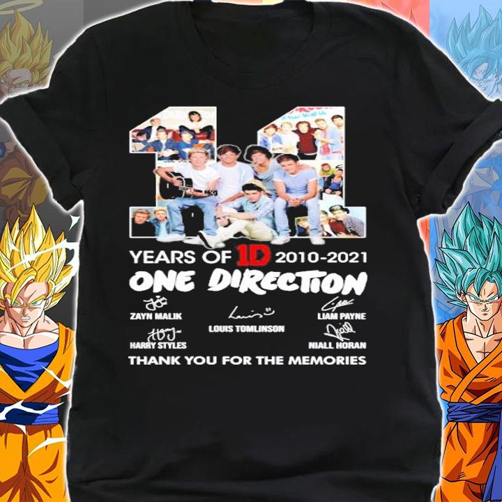 11 years of 1D 2010-2021 One Direction signatures shirt shirt