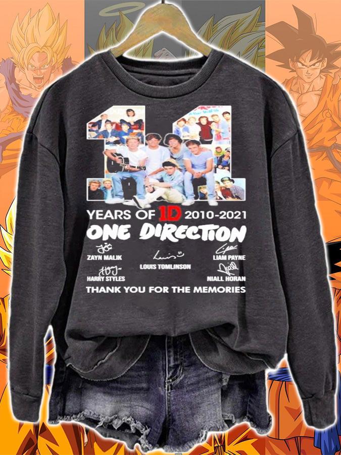 11 years of 1D 2010-2021 One Direction signatures shirt sweatshirt