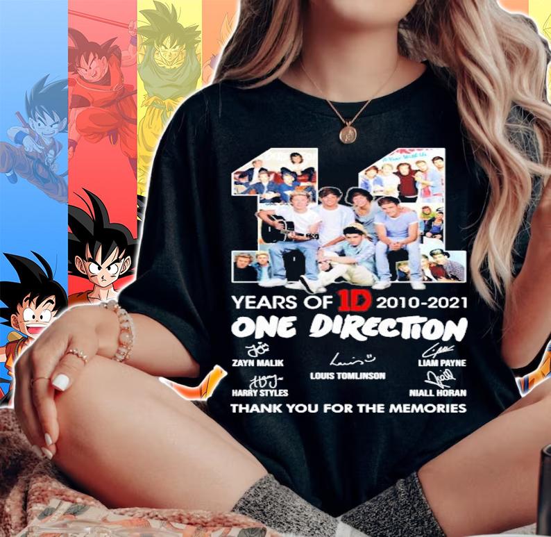 11 years of 1D 2010-2021 One Direction signatures shirt woman shirt