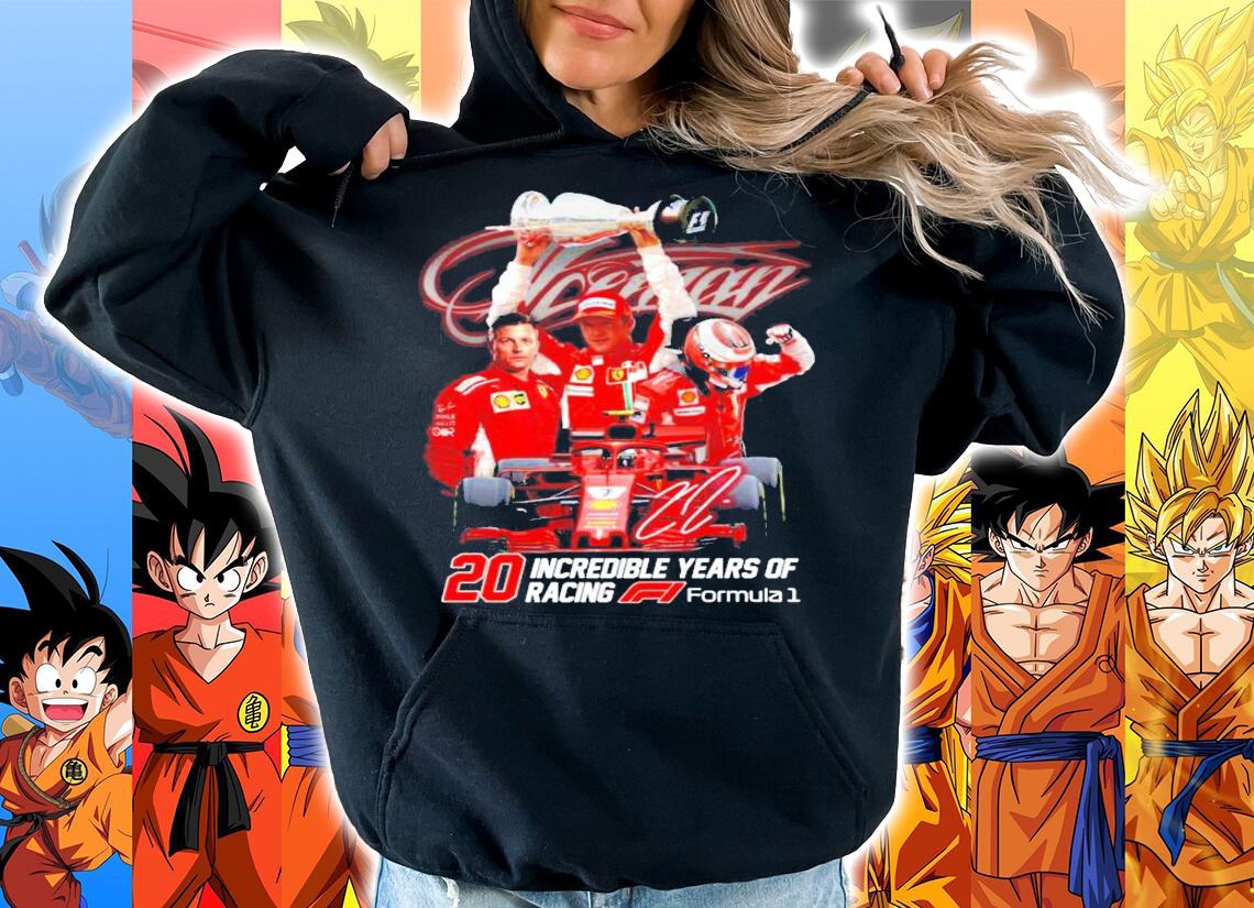 20 Incredible years of racing Formula 1 signature shirt hoodie