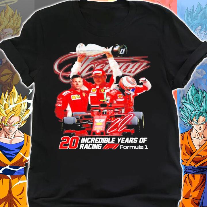 20 Incredible years of racing Formula 1 signature shirt shirt
