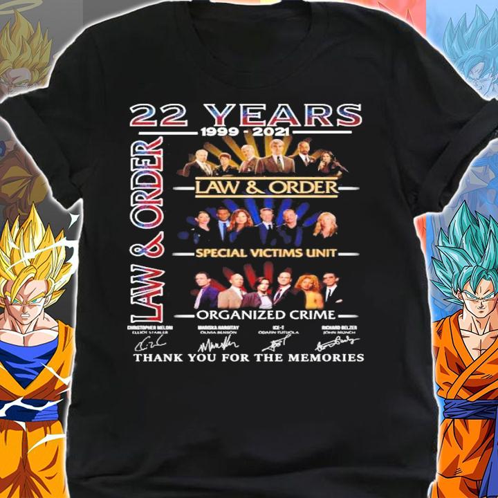 22 Years 1999-2021 Law And Order Special Victims Unit Organized Crime Signatures Shirt shirt