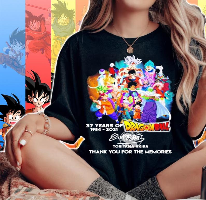 37 years of 1984-2021 Dragon Ball Toriyama Akira signature shirt woman shirt