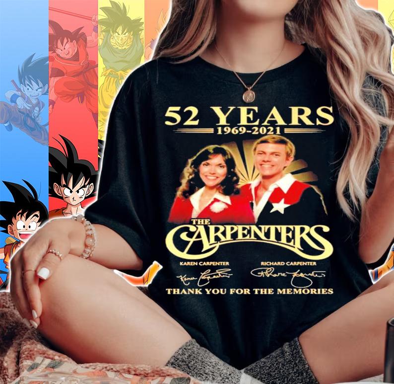 52 Years 1969-2021 The Carpenters thank You for the memories signatures t-shirt woman shirt