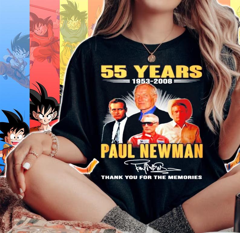 55 years 1953-2008 Paul Newman signature thank you for the memories shirt woman shirt