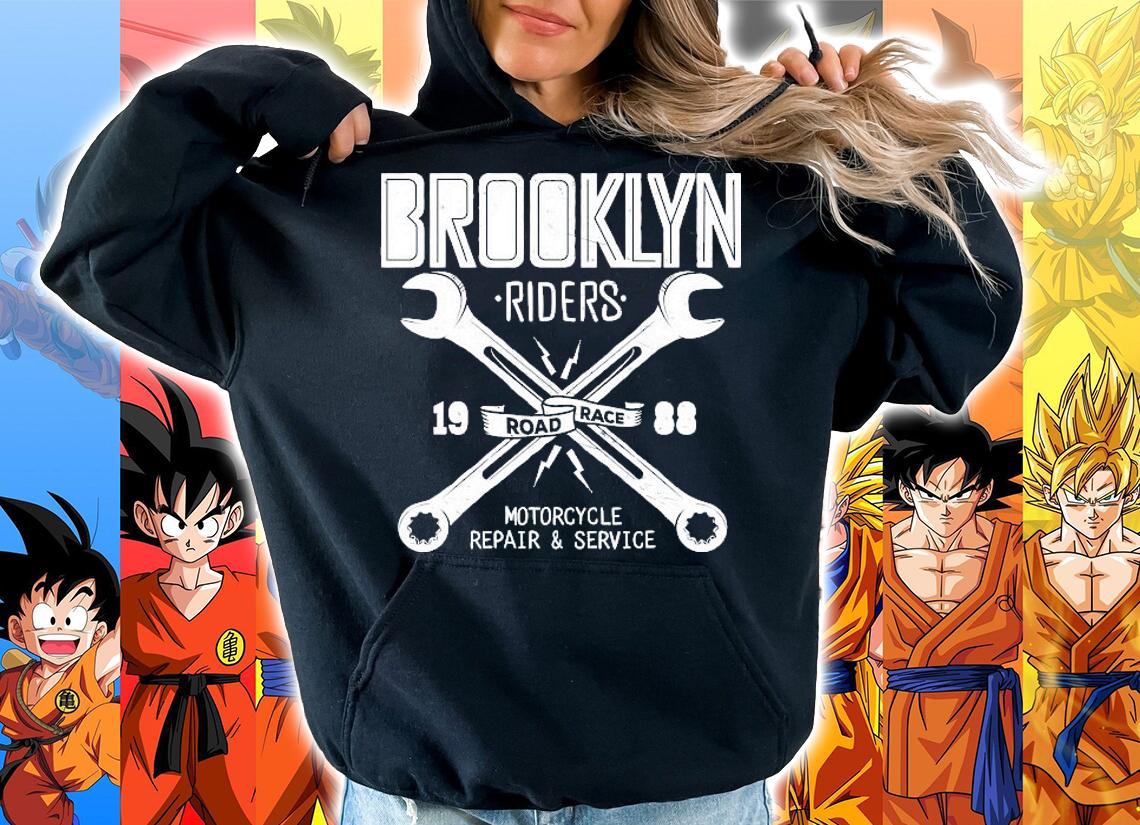 Brooklyn rides 1988 road race Motorcycle repair and service shirt hoodie