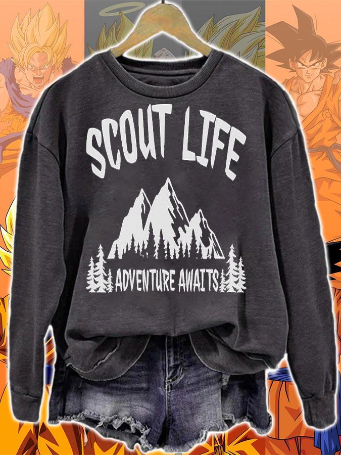 Camping Scouting Scout Life Adventure Awaits T-Shirt sweatshirt