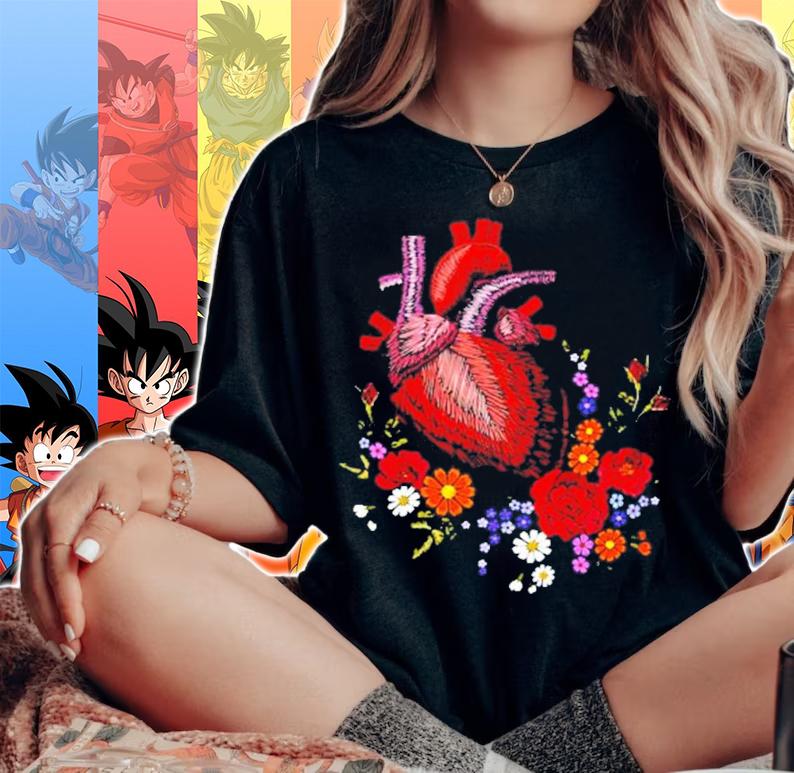Cardiologist floral heart shirt woman shirt