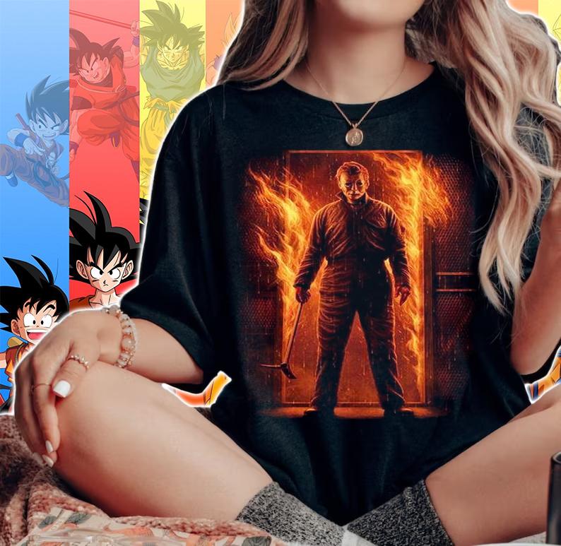 Funny michael Myers let it burn shirt woman shirt
