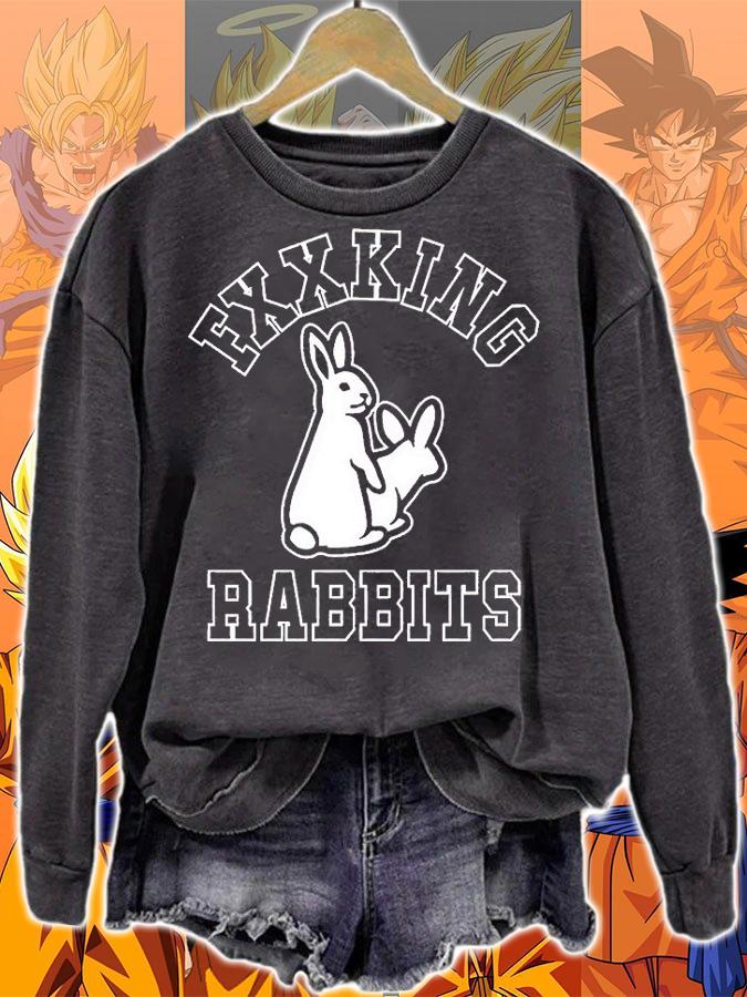 Fxxking Rabbits college icon T-shirt sweatshirt