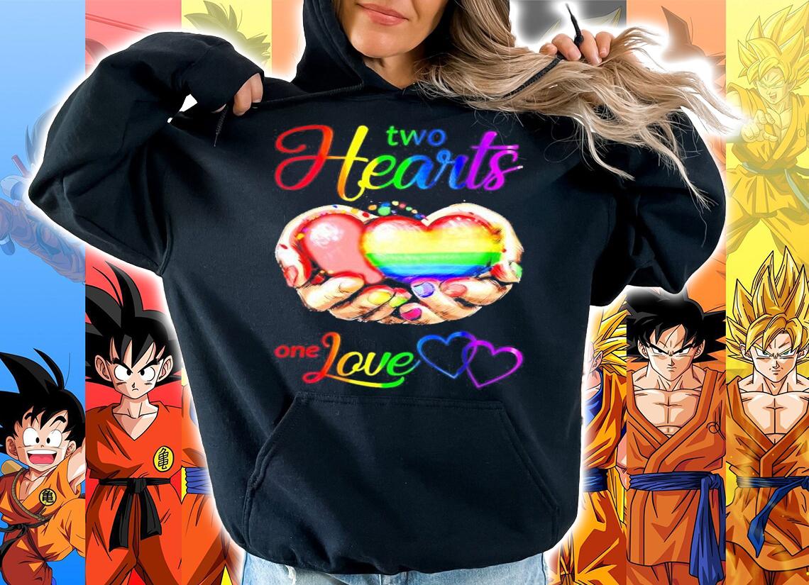 LGBT two hearts one love shirt hoodie