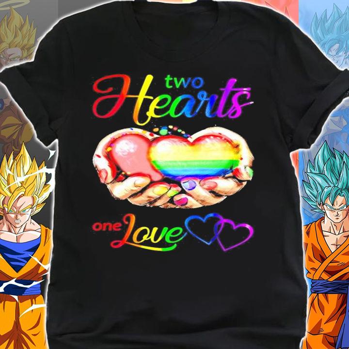 LGBT two hearts one love shirt shirt