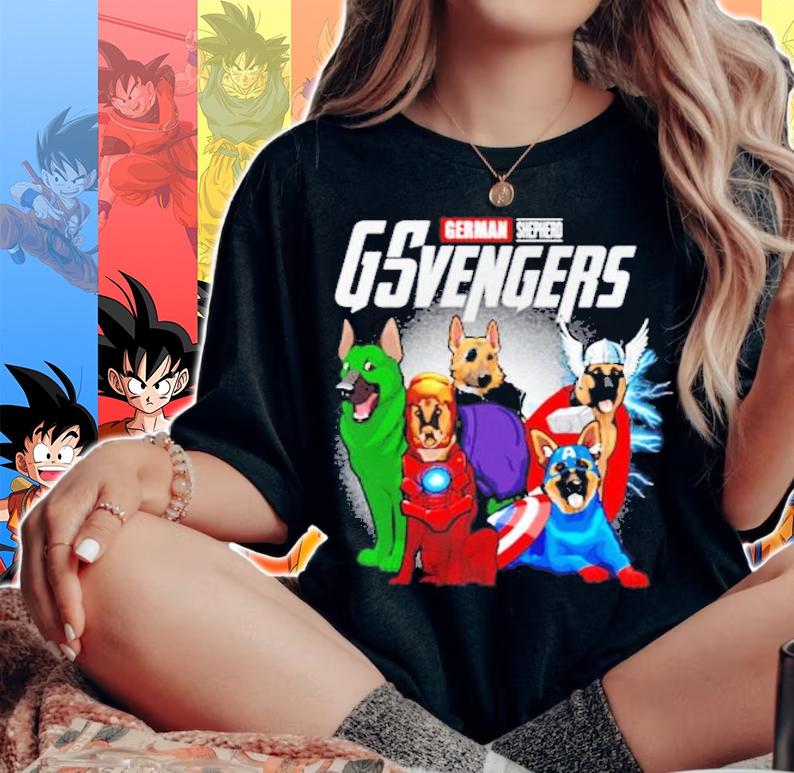 Marvel Avengers German Shepherd GSvengers shirt woman shirt
