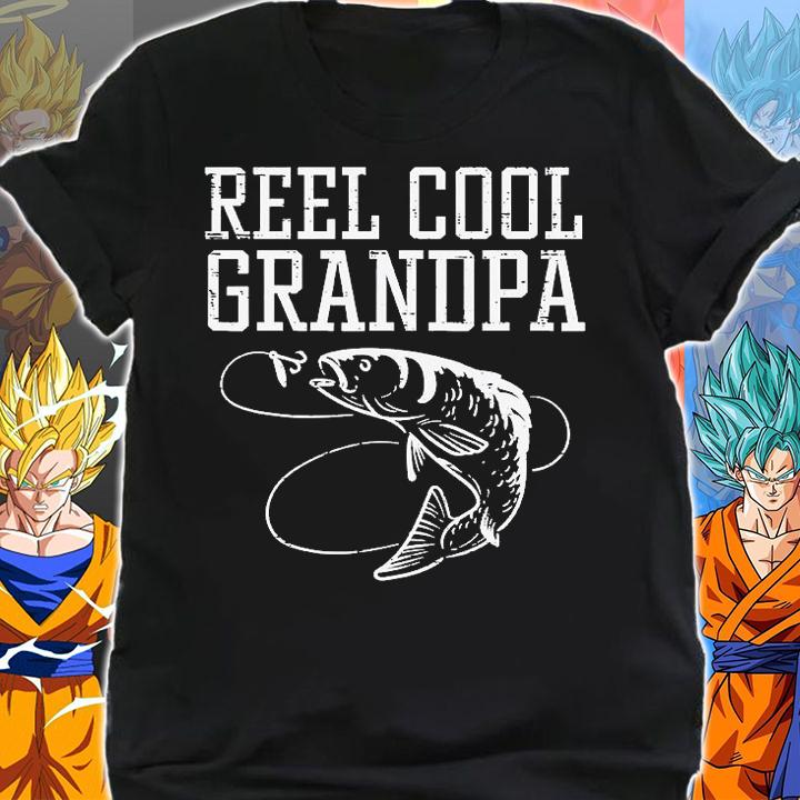 Reel Cool Grandpa Fish Fishing Angling Fisher T-Shirt shirt