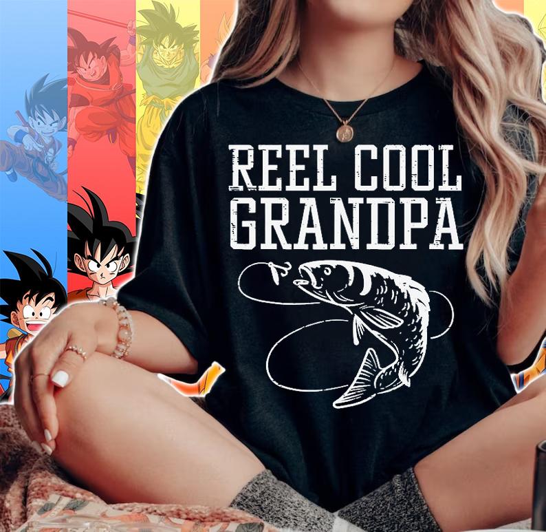 Reel Cool Grandpa Fish Fishing Angling Fisher T-Shirt woman shirt