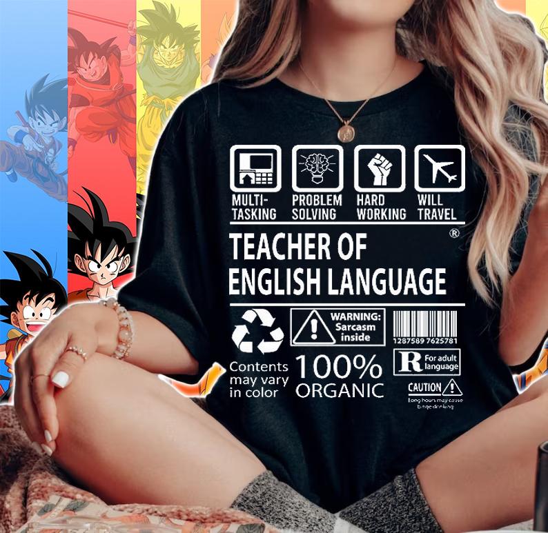 Teacher Of English Language T-Shirt - Freaking Awesome Job shirt woman shirt