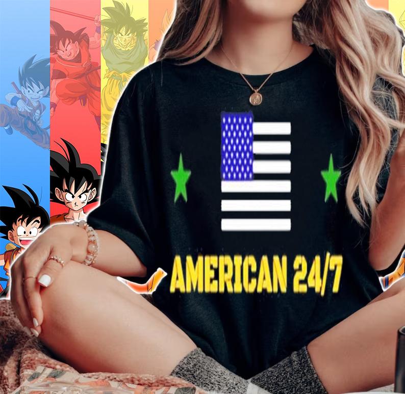 American 247 USA flag t-shirt woman shirt