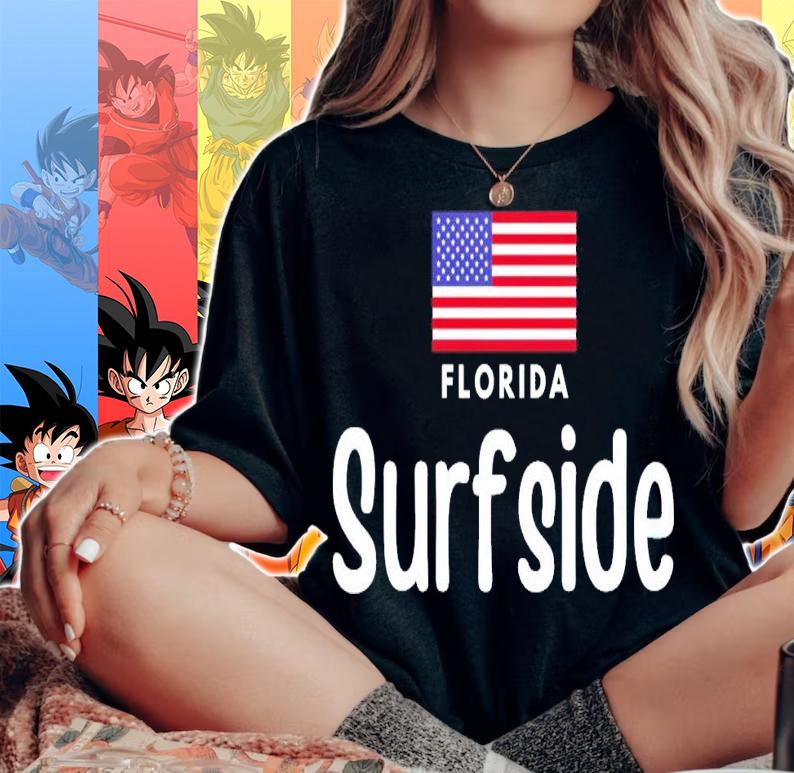 American flag Florida Surfside shirt woman shirt