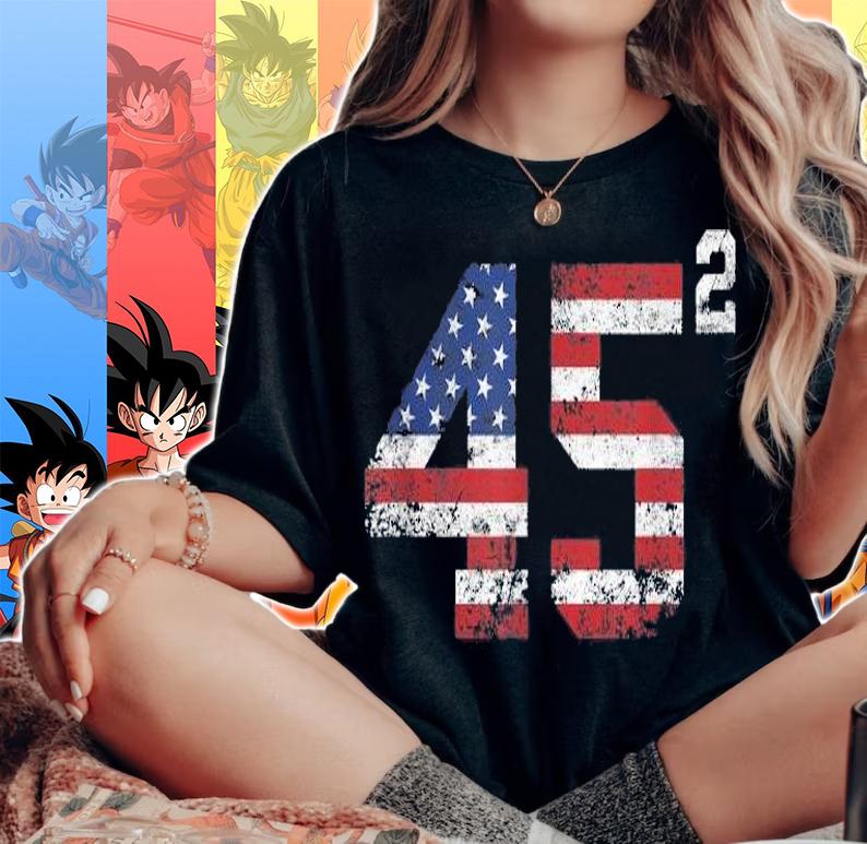 American Flag Trump 45 shirt woman shirt