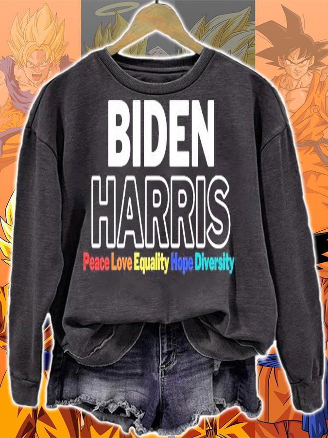 Biden Harris peace love equality hope diversity shirt sweatshirt