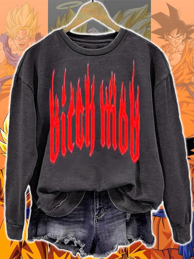 Bitch Mob Flames T-shirt sweatshirt