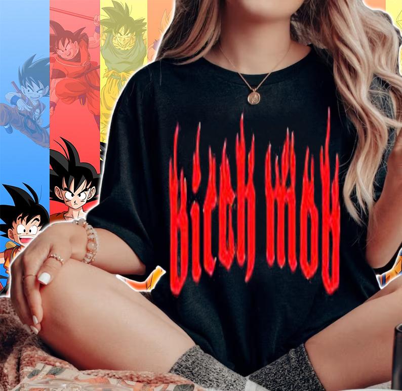 Bitch Mob Flames T-shirt woman shirt