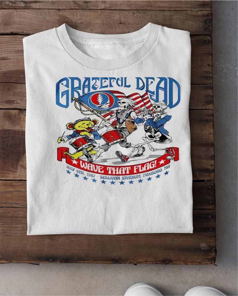 Grateful Dead 4th of July wave that flag shirt shirt