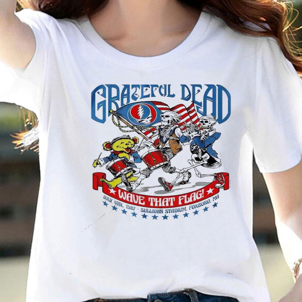 Grateful Dead 4th of July wave that flag shirt woman shirt