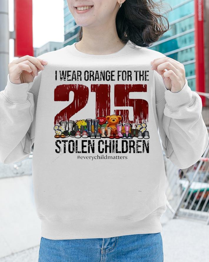 I wear orange for the 215 stolen children shirt sweatshirt