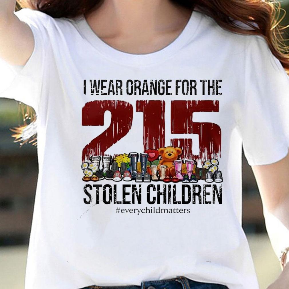 I wear orange for the 215 stolen children shirt woman shirt