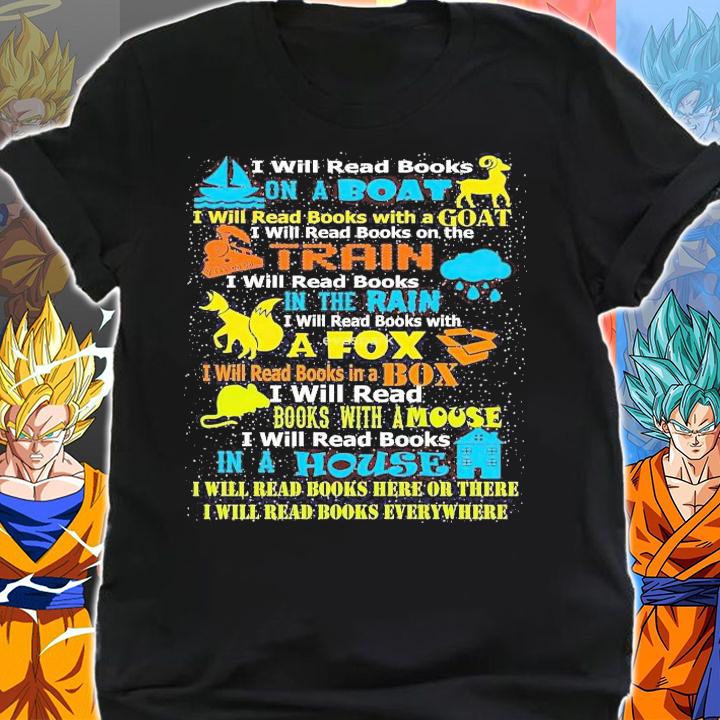 I will read books on a boat I will read books with a Goat shirt - Copy shirt