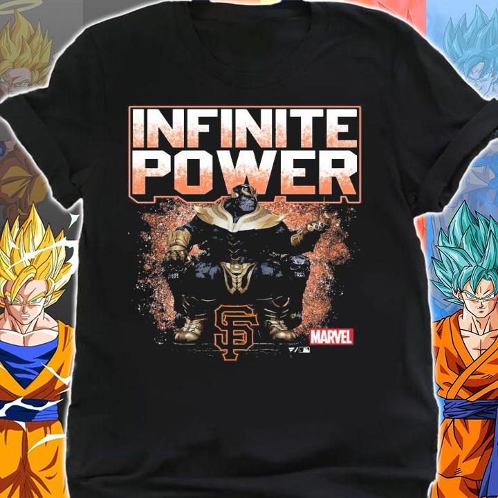 San Francisco Giants Fanatics Branded Youth Marvel Infinite Power t-shirt shirt