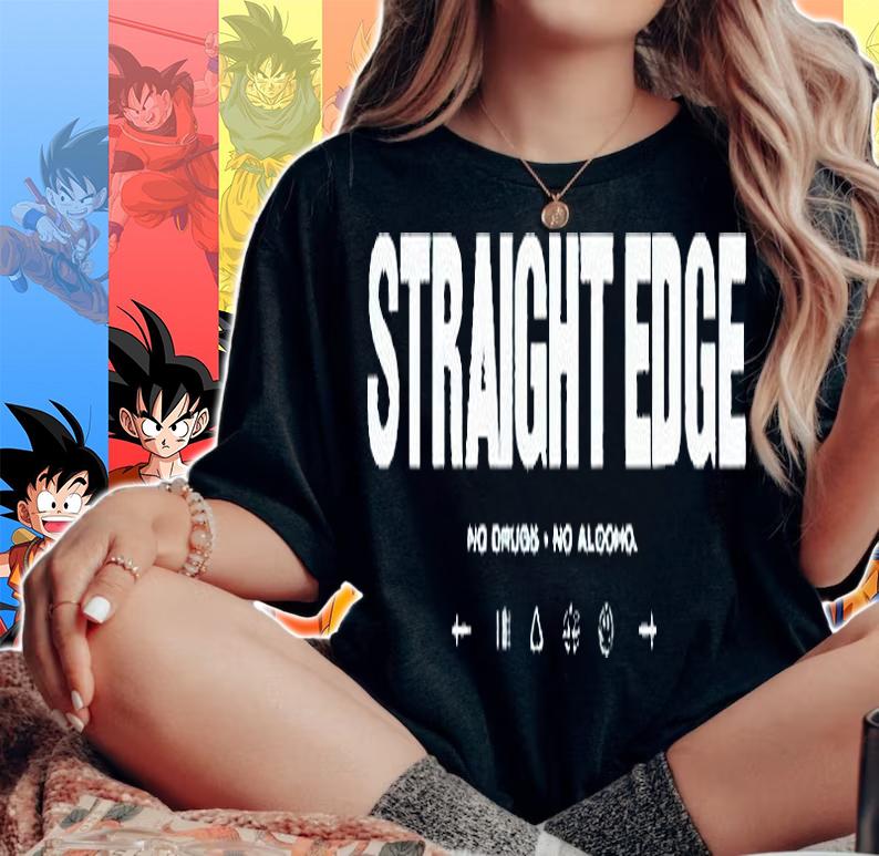 Straight Edge no drugs no alcohol T-shirt woman shirt