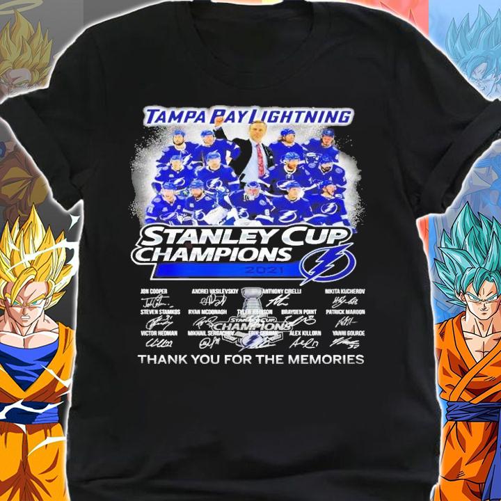 Tampa Bay Lightning Stanley Cup Champions 2021 thank you for the memories shirt shirt