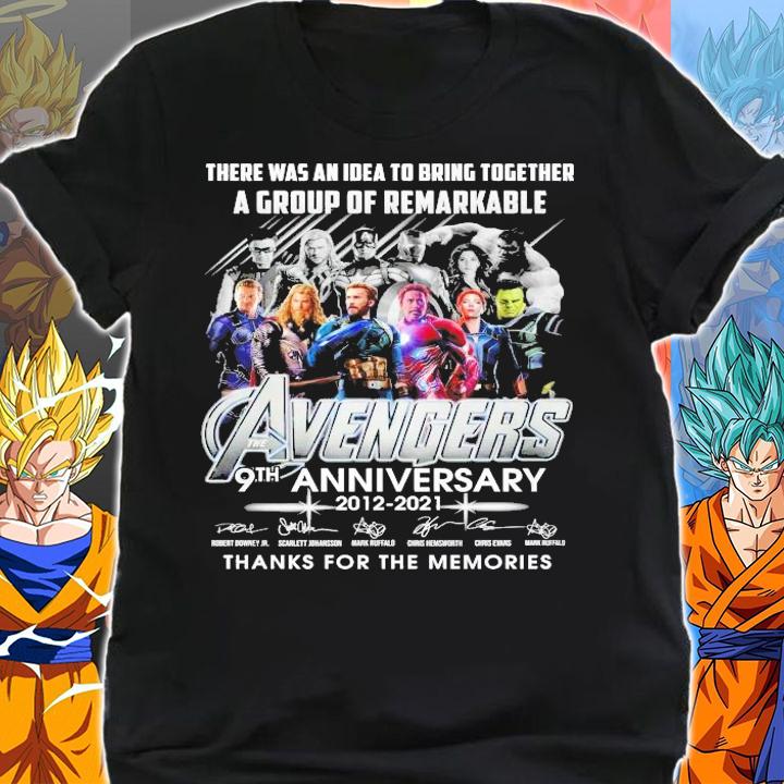 There was an idea to bring together a group of remarkable The Avengers 9th anniversary 2012 2021 shirt shirt