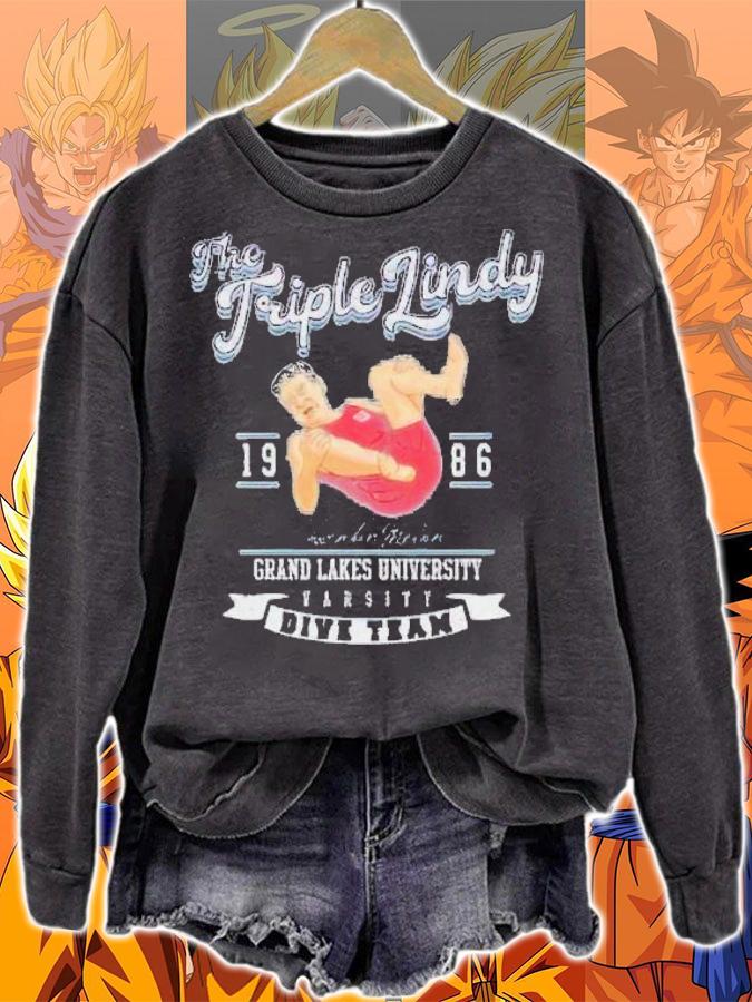 The Triple Lindy Grand Lakes University Varsity Dive Team 1986 shirt sweatshirt